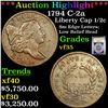 Image 1 : ***Auction Highlight*** 1794 C-2a Liberty Cap half cent 1/2c Graded vf++ By USCG (fc)