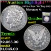 ***Auction Highlight*** 1879-s Rev '78 Top 100 Morgan Dollar $1 Graded Select Unc By USCG (fc)