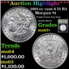 ***Auction Highlight*** 1891-cc vam 6 I3 R5 Morgan Dollar $1 Graded Select+ Unc By USCG (fc)