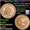 ***Auction Highlight*** 1795 3 Leaves BB-25 Draped Bust Dollar $1 Graded Select AU By USCG (fc)