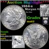 ***Auction Highlight*** 1884-s Morgan Dollar $1 Graded Select Unc By USCG (fc)