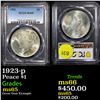 PCGS 1923-p Peace Dollar $1 Graded ms65 By PCGS