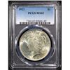 Image 2 : PCGS 1923-p Peace Dollar $1 Graded ms65 By PCGS