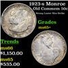 Image 1 : 1923-s Monroe Old Commem Half Dollar 50c Graded ms65+ By SEGS