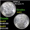 1896-p Morgan Dollar $1 Grades Choice Unc