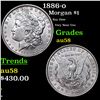 1886-o Morgan Dollar $1 Grades Choice AU/BU Slider