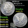 1878-cc Morgan Dollar $1 Grades Select Unc PL