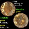 Proof 1898 Liberty Nickel 5c Grades GEM+ Proof