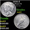 Image 1 : 1926-d Peace Dollar $1 Grades Select Unc