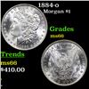1884-o Morgan Dollar $1 Grades GEM+ Unc
