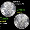 1880-p Morgan Dollar $1 Grades Choice Unc