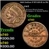1863 Indian F-NY-105-E-1a R4 Civil War Token 1c Grades xf