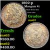 1892-p Morgan Dollar $1 Grades Select Unc