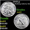 1945-p Walking Liberty Half Dollar 50c Grades Select Unc