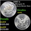 1887-s Morgan Dollar $1 Grades BU+