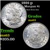 1891-p Morgan Dollar $1 Grades Select Unc