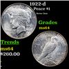 1922-d Peace Dollar $1 Grades Choice Unc