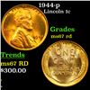1944-p Lincoln Cent 1c Grades GEM++ Unc RD