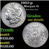 1902-p Morgan Dollar $1 Grades Unc Details