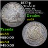 1877-p Trade Dollar $1 Grades Choice AU