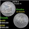1878-s Trade Dollar $1 Grades AU Details