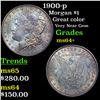 1900-p Morgan Dollar $1 Grades Choice+ Unc