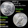 1927-p Peace Dollar $1 Grades Select+ Unc