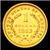 Image 3 : 1853 TY 1 Gold Dollar $1 Grades Select Unc