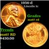 1956-d Lincoln Cent 1c Grades GEM++ Unc RD