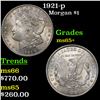1921-p Morgan Dollar $1 Grades GEM+ Unc