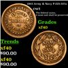 1863 Army & Navy F-225=327a Civil War Token 1c Grades xf