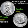1920 Pilgrim Old Commem Half Dollar 50c Grades Choice Unc