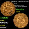 1863 Army & Navy F-219-320a Civil War Token 1c Grades xf+