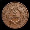 Image 3 : 1868 Two Cent Piece 2c Grades Select AU