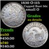 1830 O-115 Capped Bust Half Dollar 50c Grades AU Details