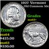 1927 Vermont Old Commem Half Dollar 50c Grades Select+ Unc
