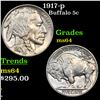 1917-p Buffalo Nickel 5c Grades Choice Unc