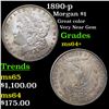 1890-p Morgan Dollar $1 Grades Choice+ Unc