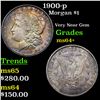 1900-p Morgan Dollar $1 Grades Choice+ Unc