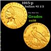 1915-p Gold Indian Quarter Eagle $2 1/2 Grades Choice AU/BU Slider