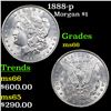 1888-p Morgan Dollar $1 Grades GEM+ Unc