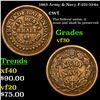1863 Army & Navy F-221-324a Civil War Token 1c Grades vf++
