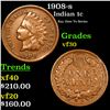 1908-s Indian Cent 1c Grades vf++
