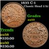 1835 C-1 Classic Head half cent 1/2c Grades Select AU
