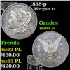 1898-p Morgan Dollar $1 Grades Select Unc PL