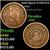 1863 Spoot F-209-414 Civil War Token 1c Grades vf++