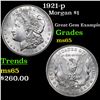 1921-p Morgan Dollar $1 Grades GEM Unc