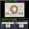 Image 1 : ***Auction Highlight*** 1863 US Fractional Currency 50c Second Issue fr-1318 Washington In Oval Grad