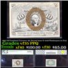 PCGS 1863 US Fractional Currency 10c Second Issue fr-12457Washington In Oval Graded vf35 PPQ By PCGS