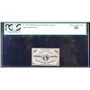 Image 2 : PCGS 1865 US Fractional Currency 3c Third Issue fr-1226 Washingon Light Background Graded au58 By PC
